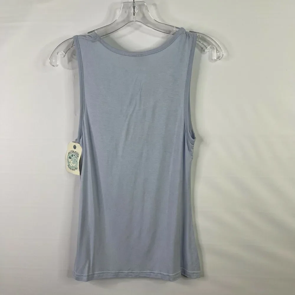 Nite Nite Munki Munki Womens Pajama‎ Top Size XS Blue Lazy Daisy NWT